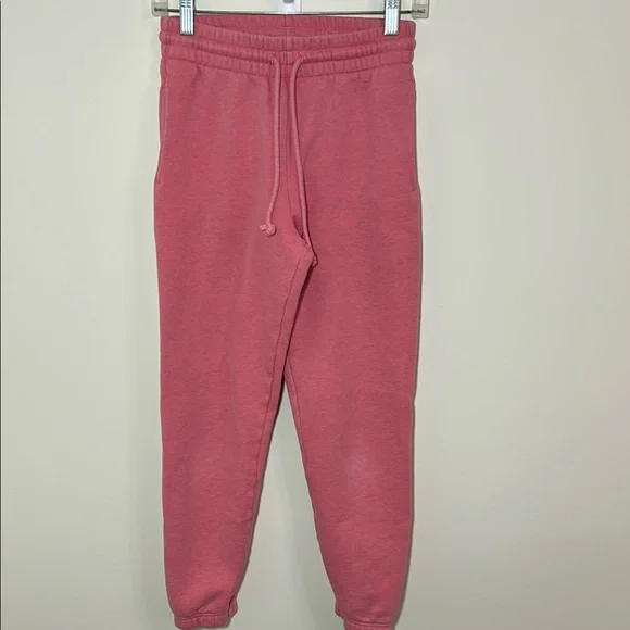 TNA Pants Jumpsuits Tna Pink Cozy Fleece Sweat Pants Poshmark1